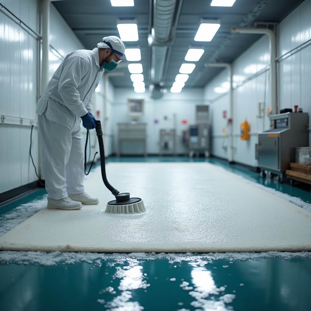 Processo di lavaggio tappeto con estrattore ad acqua calda